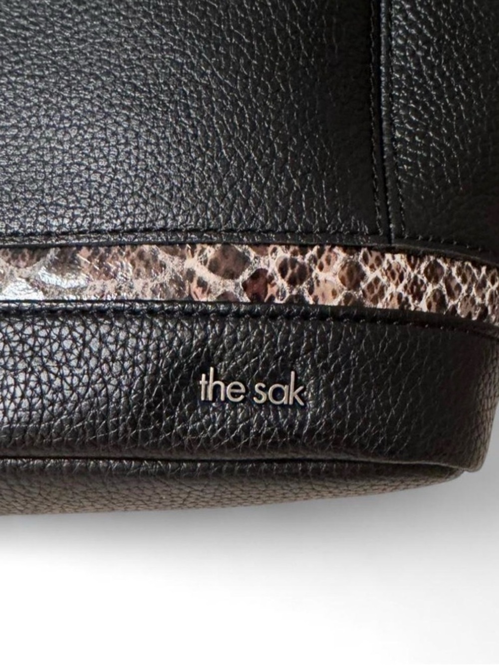 The Sak Leather Tote with Snake-Print Accent - Picture 3 of 7